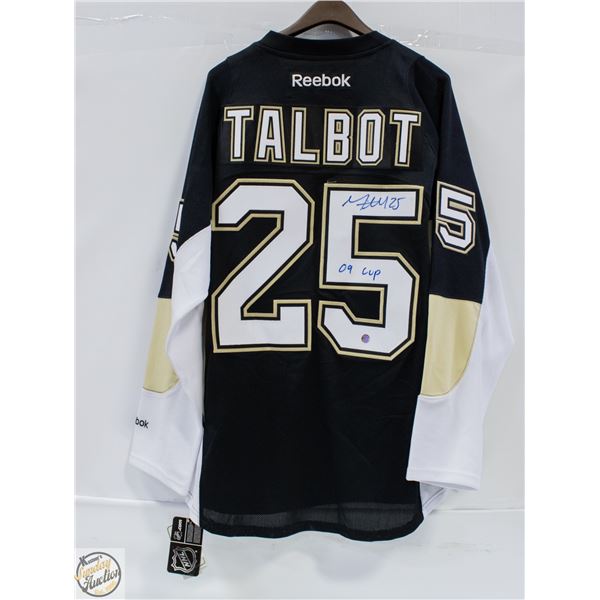 TALBOT PENGUINS AUTOGRAPHED JERSEY L