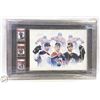 Image 1 : OILERS 35X25 FRAMED PSA 10 CARDS