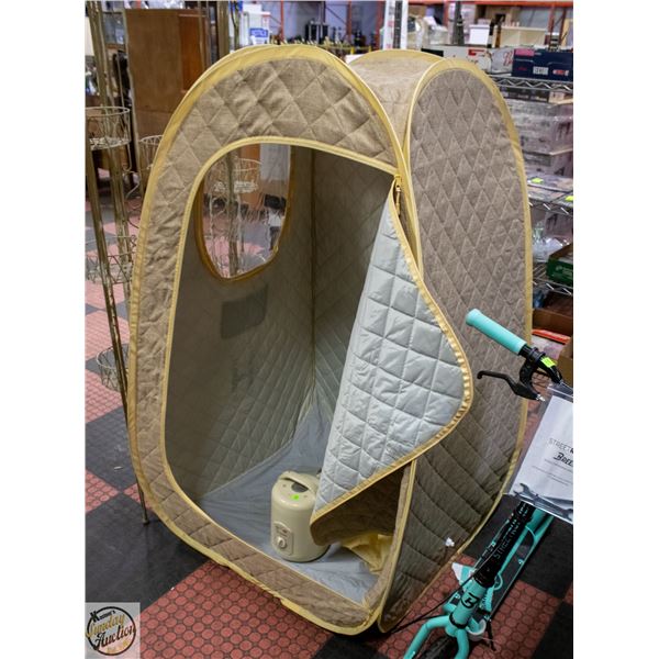 NEW ASSEMBLED PORTABLE STEAM HUT H-57.5" + STEAMER