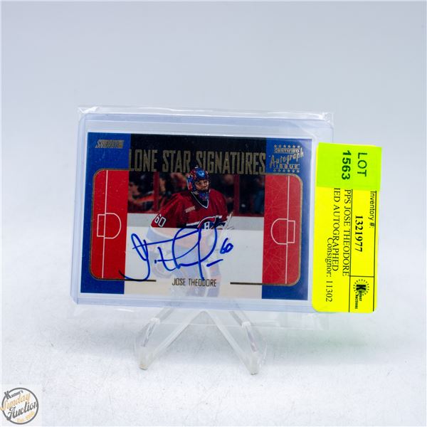 2000 TOPPS JOSE THEODORE CERTIFIED AUTOGRAPHED