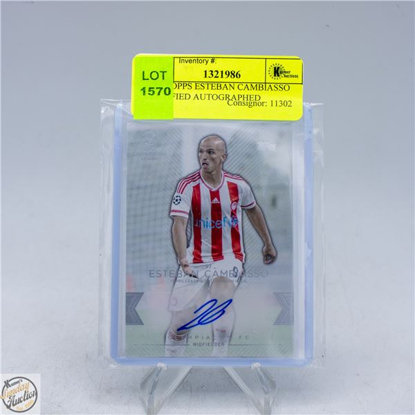 2016 TOPPS ESTEBAN CAMBIASSO CERTIFIED AUTOGRAPHED