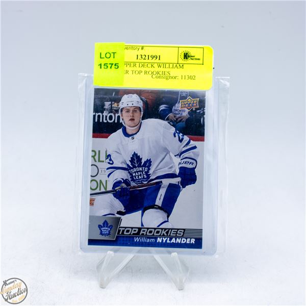 2017-18 UPPER DECK WILLIAM NYLANDER TOP ROOKIES