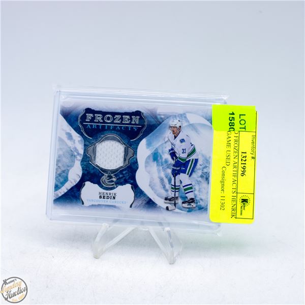 2016 UD FROZEN ARTIFACTS HENRIK SEDIN GAME USED