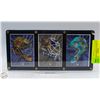 Image 1 : 3 ENCASED 01-02 MASK CARDS MIDDLE IS 1 OF 300