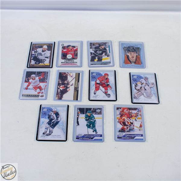 11 ASSORTED HOCKEY CARDS: 2X UD CANVAS (HENRIK