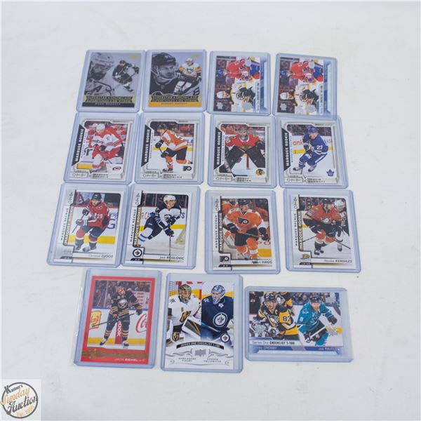 15 ASSORTED HOCKEY CARDS: 2X UD 2016-17 CHECKLIST