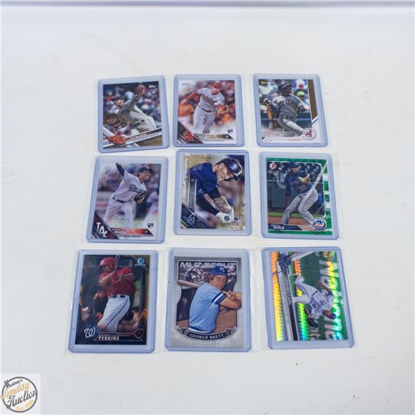 9 ASSORTED TOPPS BASEBALL CARDS: TY BLACH, BRANDON