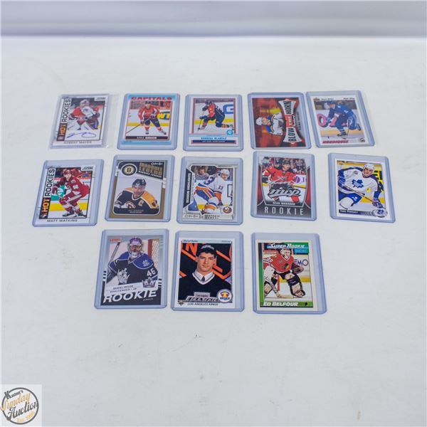 13 ASSORTED HOCKEY CARDS