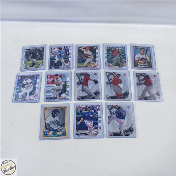 13 ASSORTED TOPPS BASEBALL CARDS