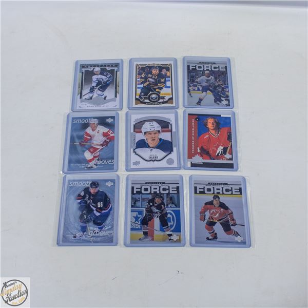 9 ASSORTED UPPER DECK AND OPC HOCKEY CARDS