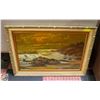 Image 1 : JOAN DEVERILL OIL 36``W X 25``H SEASCAPE