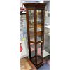 Image 1 : CURIO CABINET WITH LIGHT H-71" L-23" W-10.25"
