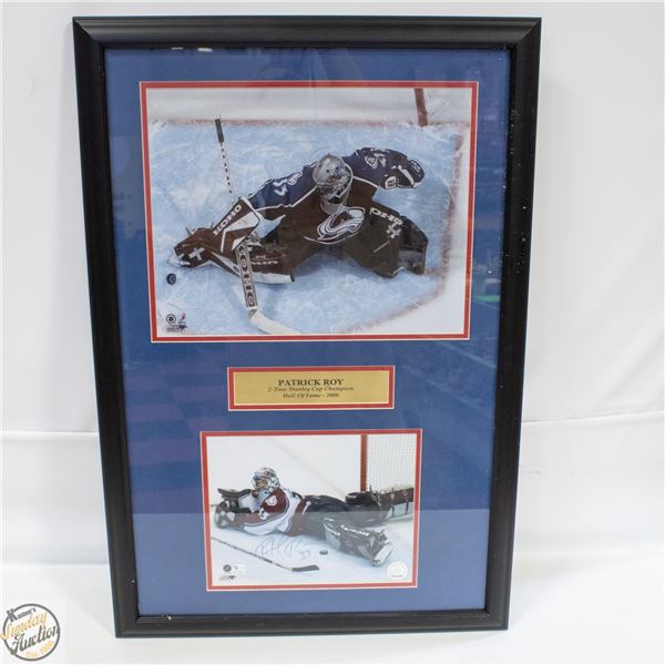PATRICK ROY FRAMED AUTOGRAPH