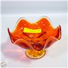 Image 1 : VIKING AMBERINA GLASS PEDESTAL BOWL