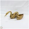 Image 1 : 2 BRASS SWANS