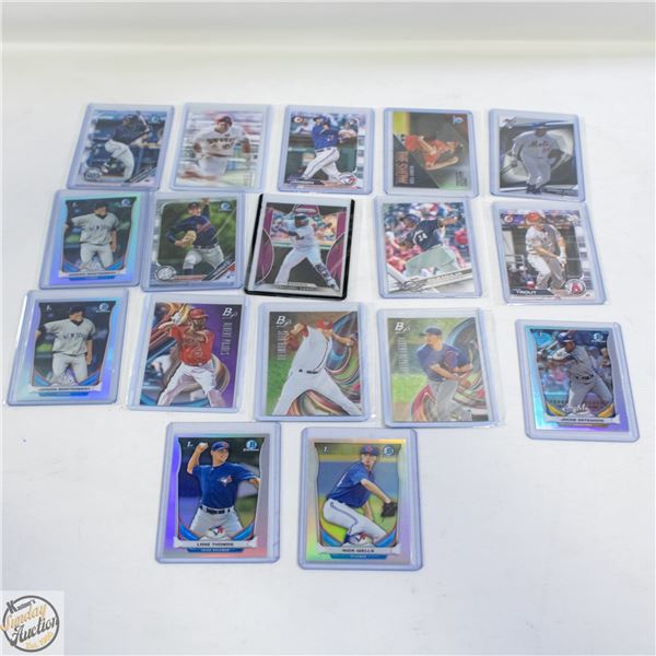 17 ASSORTED BASEBALL CARDS