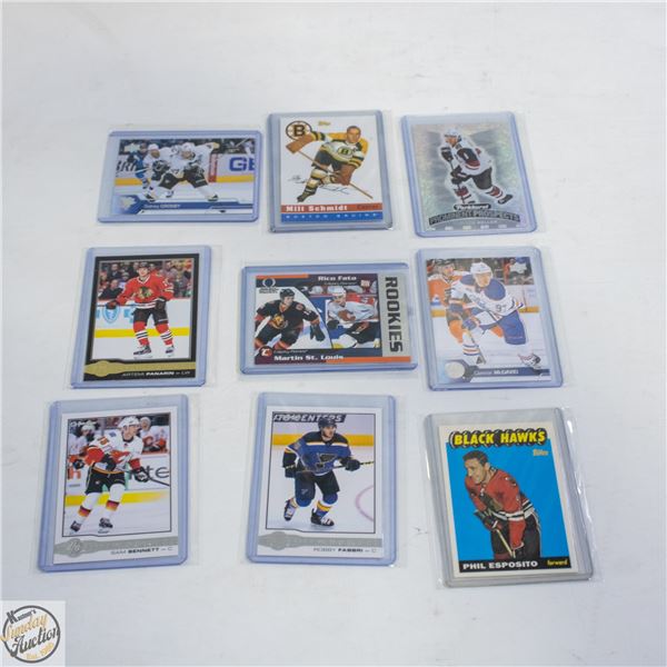 9 ASSORTED HOCKEY CARDS