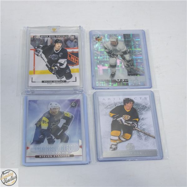 4 HOCKEY CARDS UD PORTFOLIO WAYNE GRETZKY,