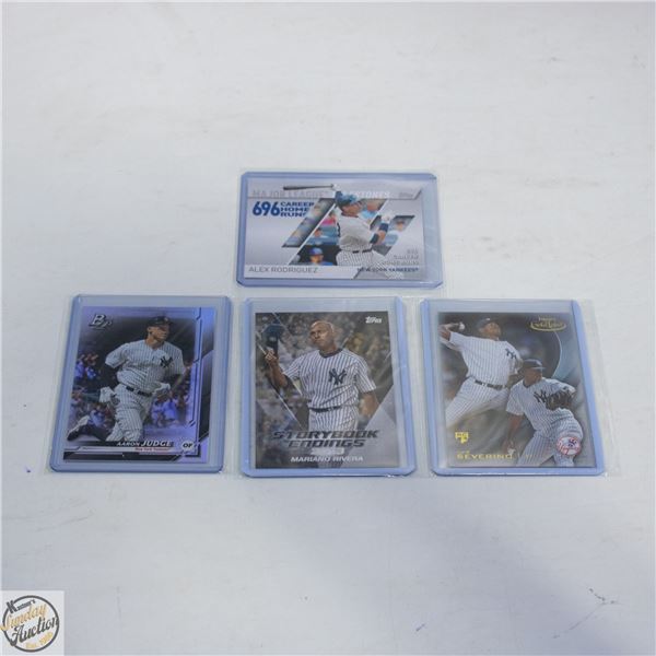 4 BASEBALL CARDS TOPPS ALEX RODRIGUEZ, TOPPS