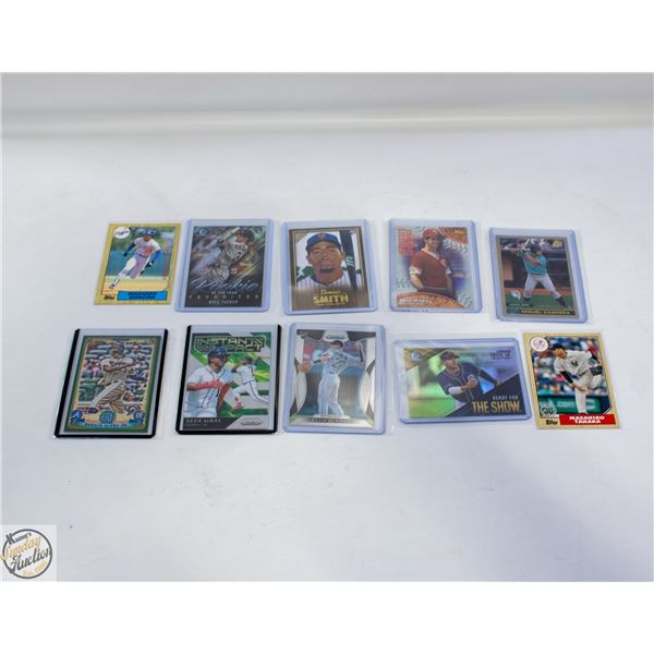 10 ASSORTED BASEBALL CARDS