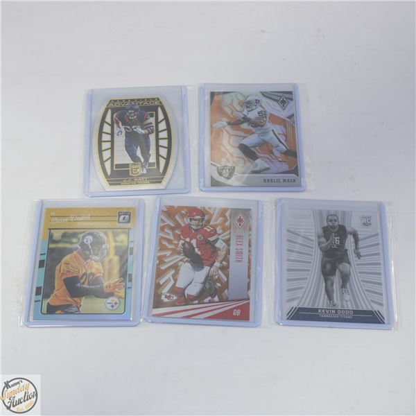 5 FOOTBALL CARDS KHALIL MACH, SEAN DAVIS, ALEX