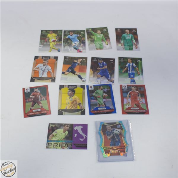 14 ASSORTED SOCCER CARDS