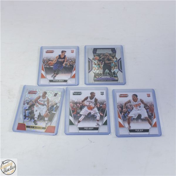 5 PANINI 2018-19 BASKETBALL CARDS LEBRON JAMES
