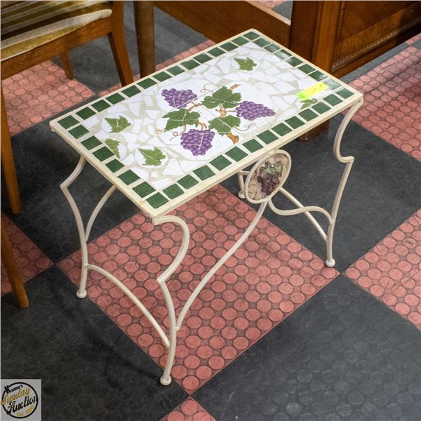 WROUGHT IRON WINE THEME CERAMIC TOP