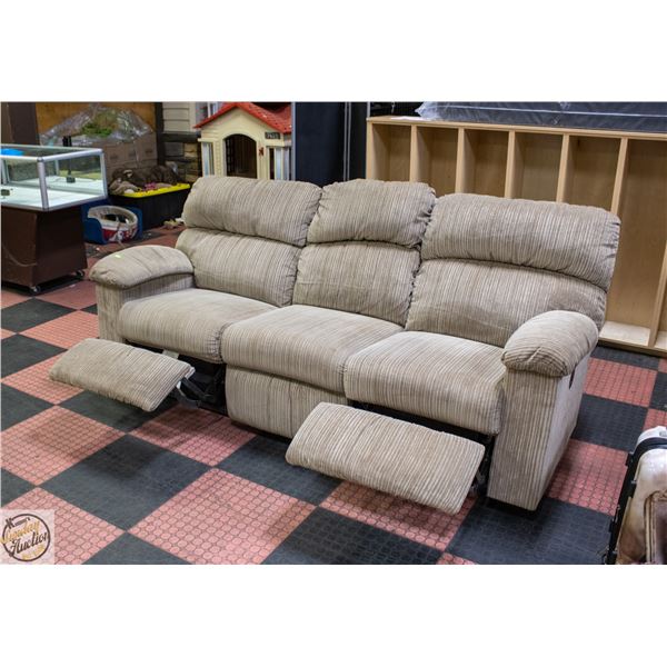 CORDUROY 3 SEATER RECLINING SOFA