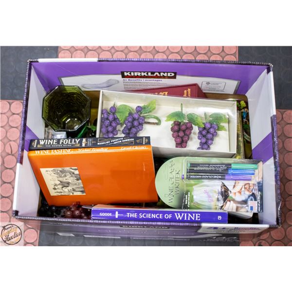 LOT OF BAR AND WINE SETTING DECORATIONS