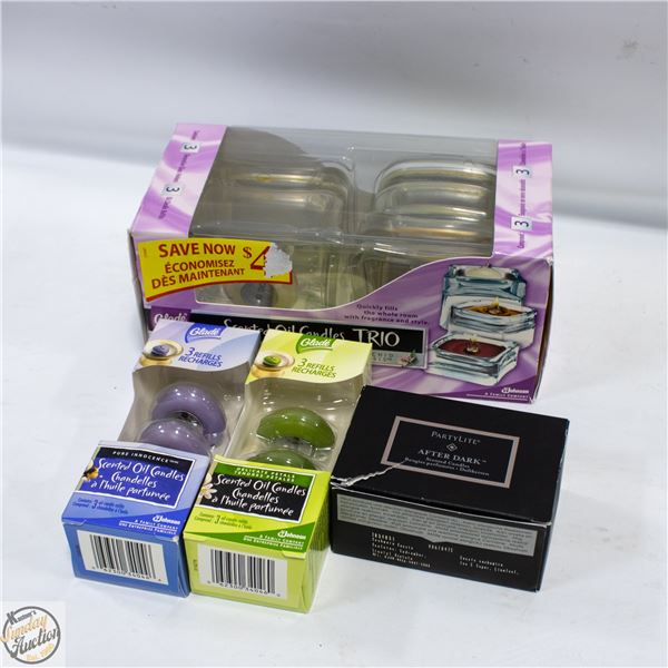 NEW 3PK GLADE SCENTED OIL CANDLES PLUS