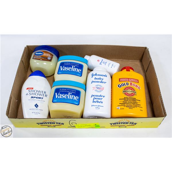 FLAT OF BABY POWDER AND PRODUCTS
