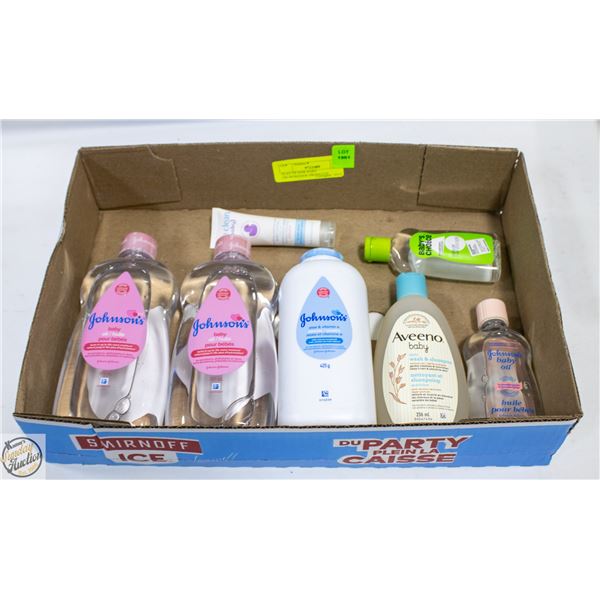 FLAT OF NEW BABY OIL/POWEDER+PRODUCTS