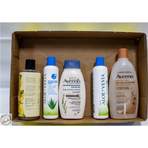 FLAT OF AVEENO BODY WASH PLUS OTHERS