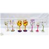 Image 1 : SET OF 7 FANCY DESIGN WINE GLASSES