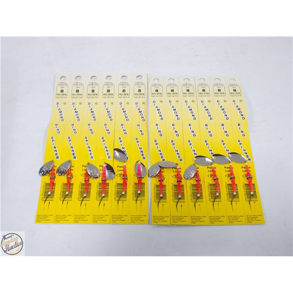 12 DIAMOND RING FISHING SPINNERS