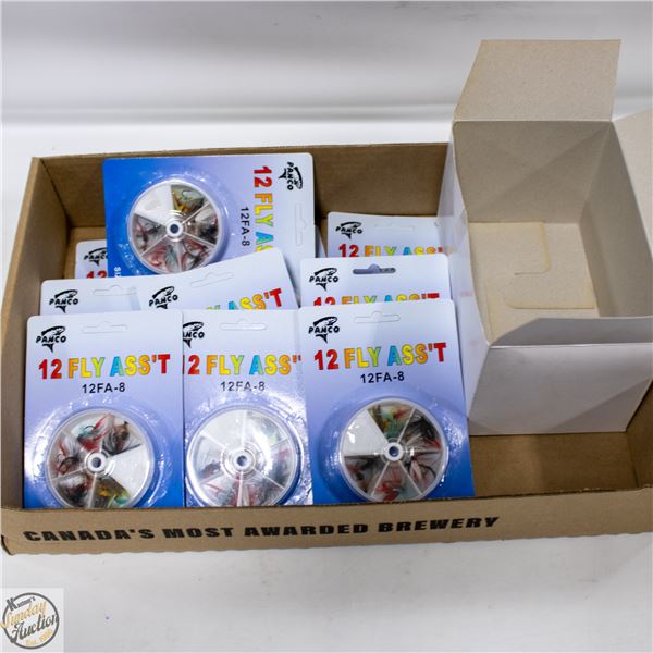 10 PACKS OF FISHING FLYS 12 PER PACK