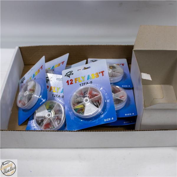 10 PACKS OF FISHING FLYS 12 PER PACK