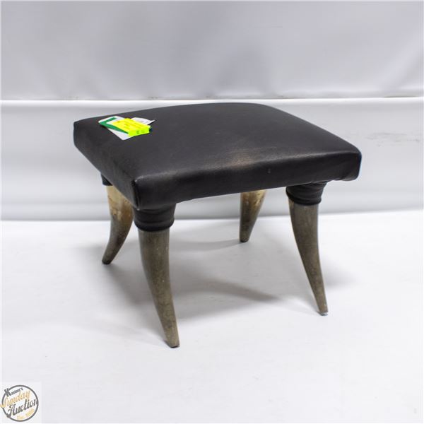 TEXAS LONGHORN VINTAGE ANTIQUE STOOL
