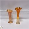 Image 1 : 2 MARIGOLD CARNIVAL GLASS VASE 13" & 11"