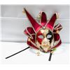 Image 1 : VINTAGE JESTER MASK, VENETIAN COMEDY MASK FOR