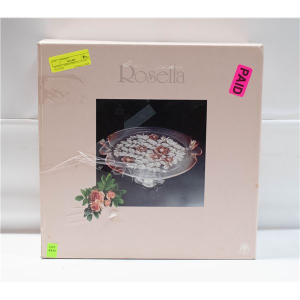 ROSELLA PINK PEDESTAL GLASS PLATTER