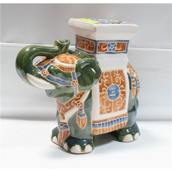 VINTAGE ASIAN STYLE CERAMIC GLAZED ELEPHANT