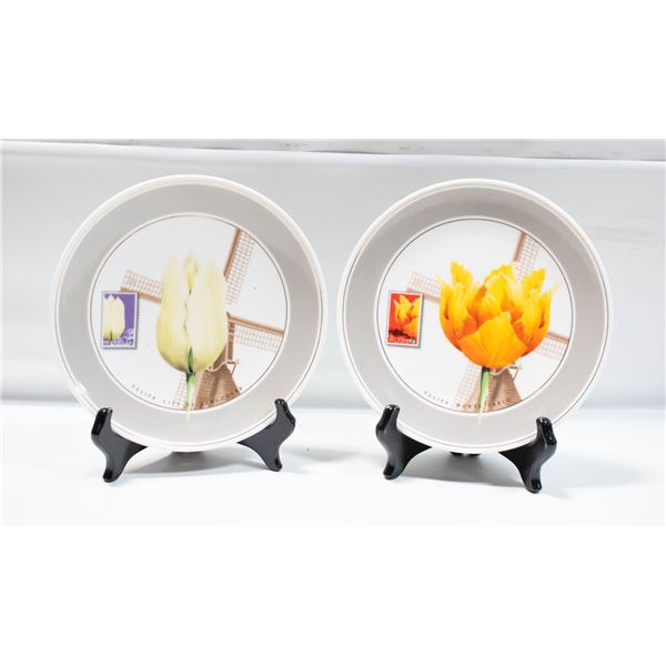 2 CANADA POST PLATES LIMITED PRINT WITH STANDS