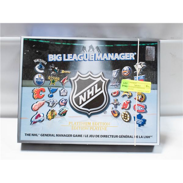 NHL BIG LEAGUE MANAGER BOARDGAME NOT SEALED