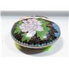 Image 1 : VINTAGE FLORAL CLOISONNE JEWELRY METAL BOX