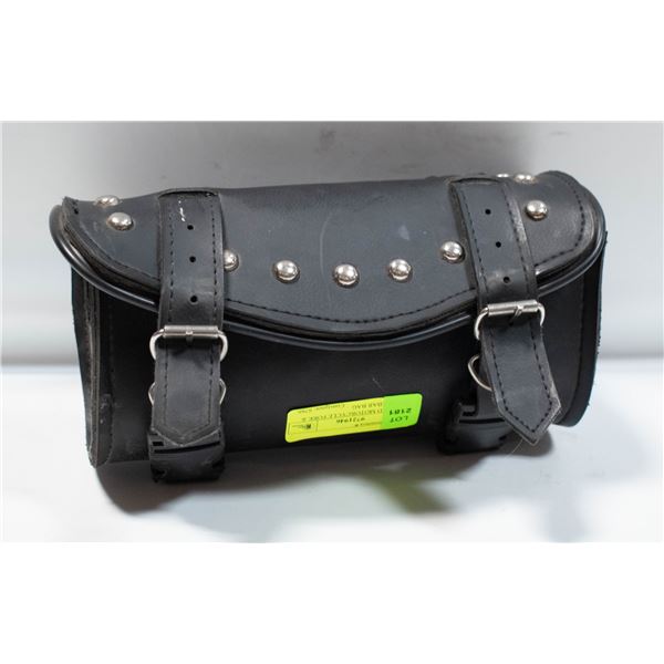 STUDDED MOTORCYCLE FORK & HANDLEBAR BAG
