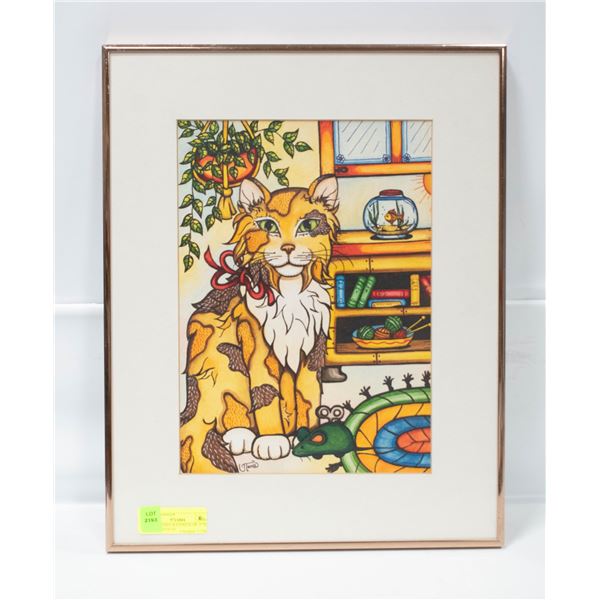 JACKIE TOMA WATERCOLOR 15”W X 19”H CALICOCAT