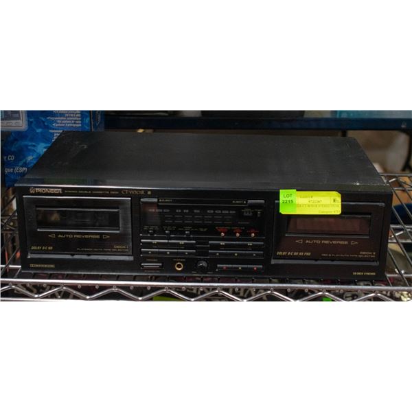 PIONEER CT-W501R STEREO DUAL