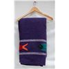 Image 1 : HAND WOVEN PURPLE SERAPE MEXICAN THUNDER